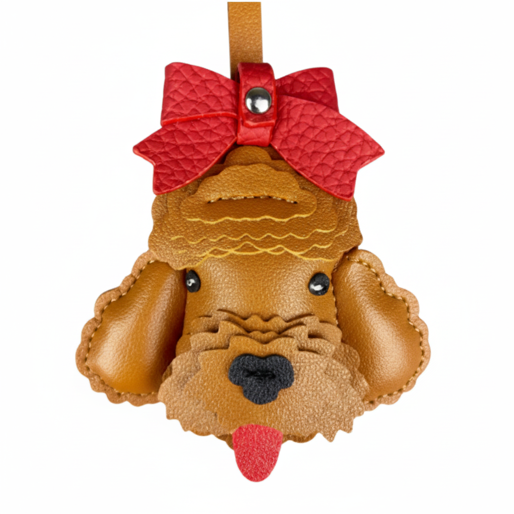 Caniche noeud rouge 🐩❤️