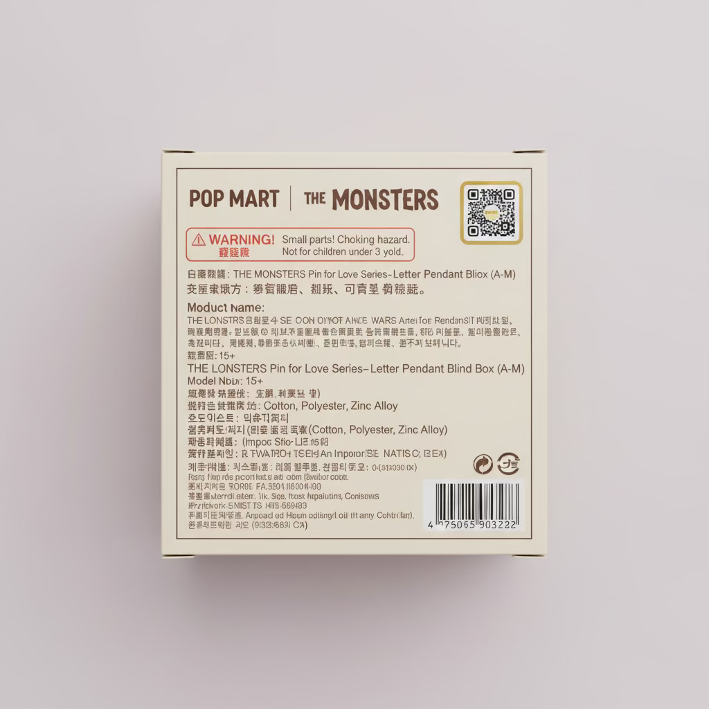 The Monsters – Pin for Love Letter Pendant Blind Box A-M | Pop Mart